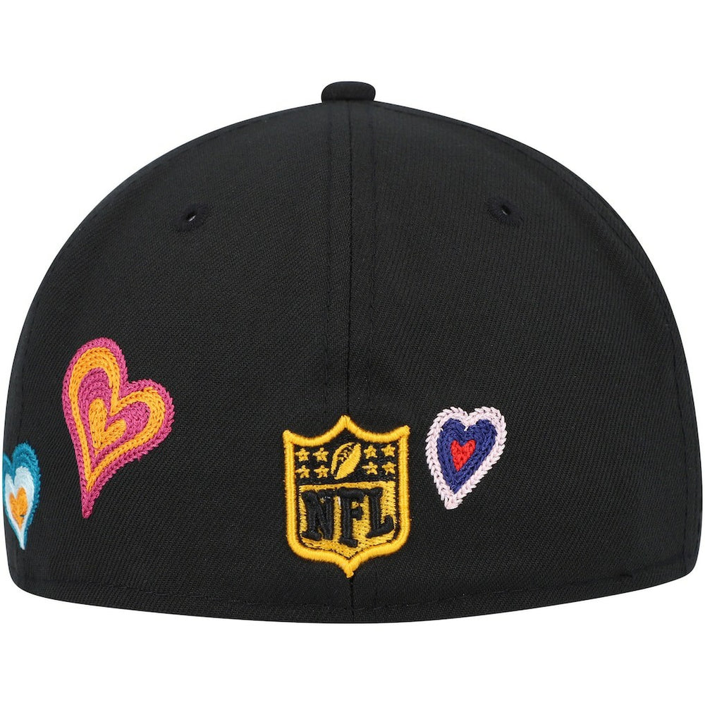 Pittsburgh Steelers New Era Chain Stitch Heart 59FIFTY Fitted Hat