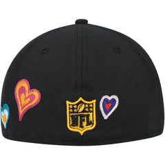 Pittsburgh Steelers New Era Chain Stitch Heart 59FIFTY Fitted Hat
