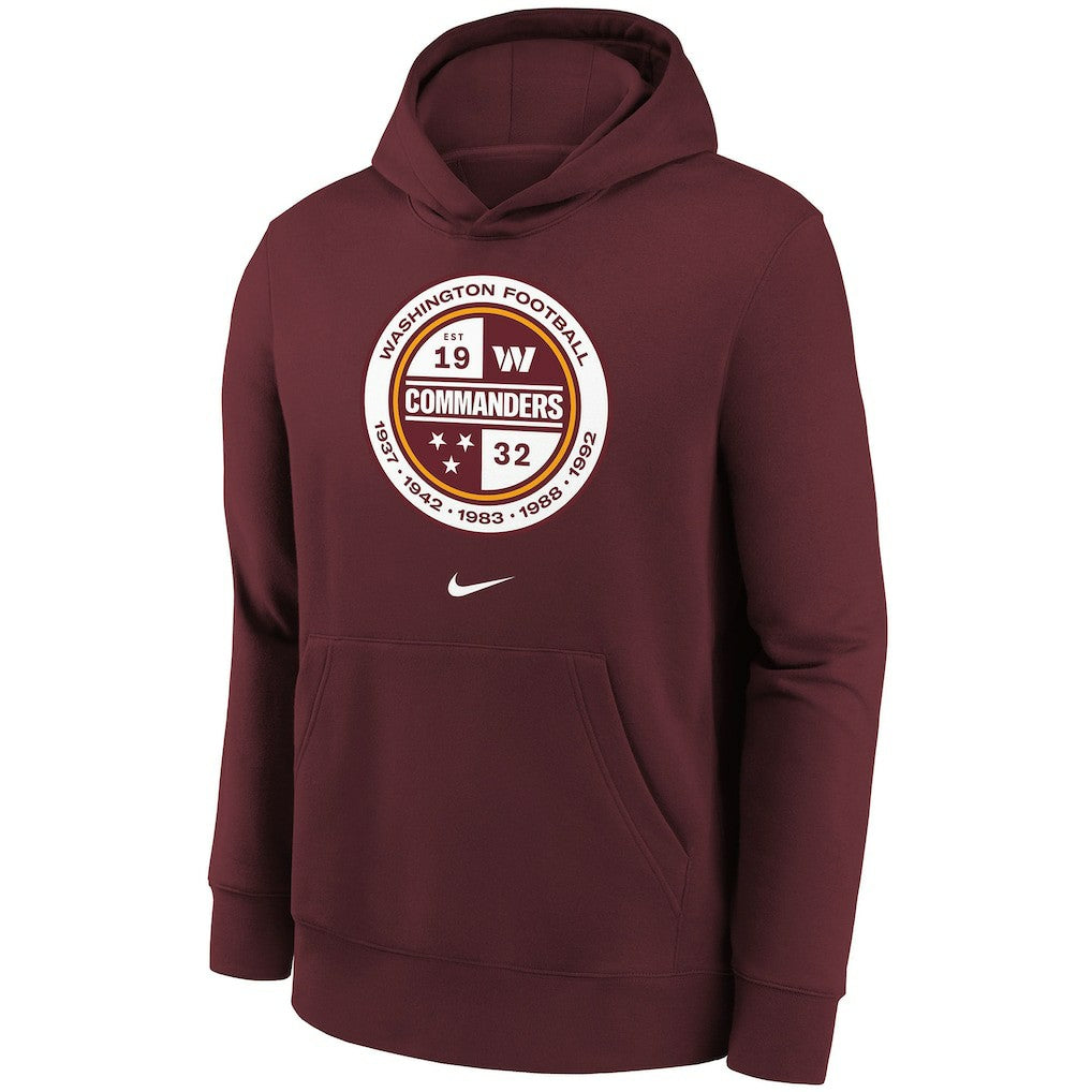 Washington Commanders Nike Youth Alternate Logo Pullover Hoodie