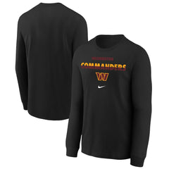 Washington Commanders Nike Youth Team Color Split Long Sleeve T-Shirt