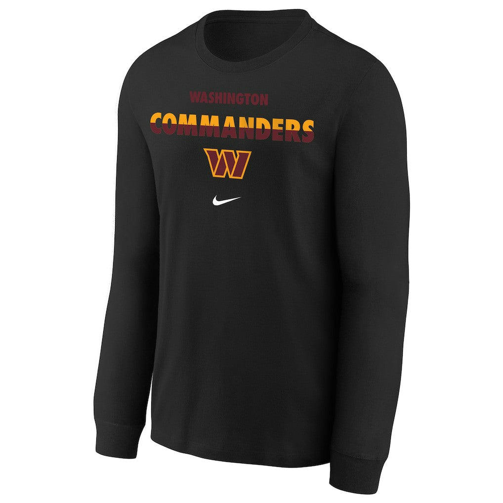 Washington Commanders Nike Youth Team Color Split Long Sleeve T-Shirt