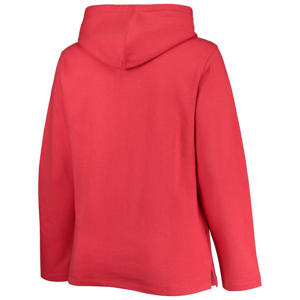 Boston Red Sox Soft as a Grape Women's Plus Size Side Split Pullover Hoodie | MLB Discount