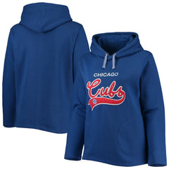 Chicago Cubs Soft as a Grape Women's Plus Size Side Split Pullover Hoodie | MLB US