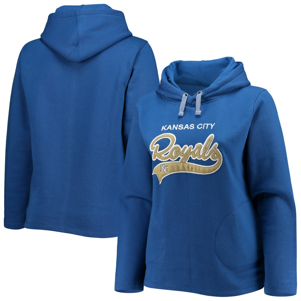 Kansas City Royals Soft as a Grape Women's Plus Size Side Split Pullover Hoodie | MLB Online