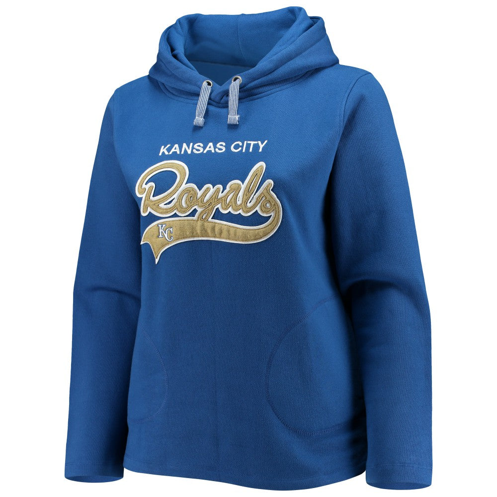 Kansas City Royals Soft as a Grape Women's Plus Size Side Split Pullover Hoodie | MLB Online