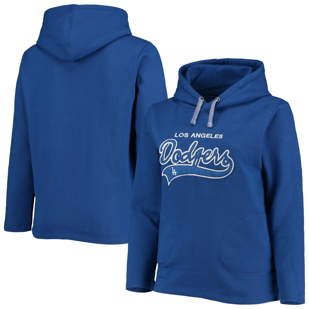 Los Angeles Dodgers Soft as a Grape Women's Plus Size Side Split Pullover Hoodie | MLB Shop