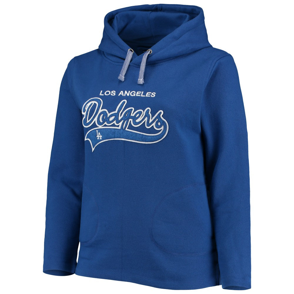 Los Angeles Dodgers Soft as a Grape Women's Plus Size Side Split Pullover Hoodie | MLB Shop