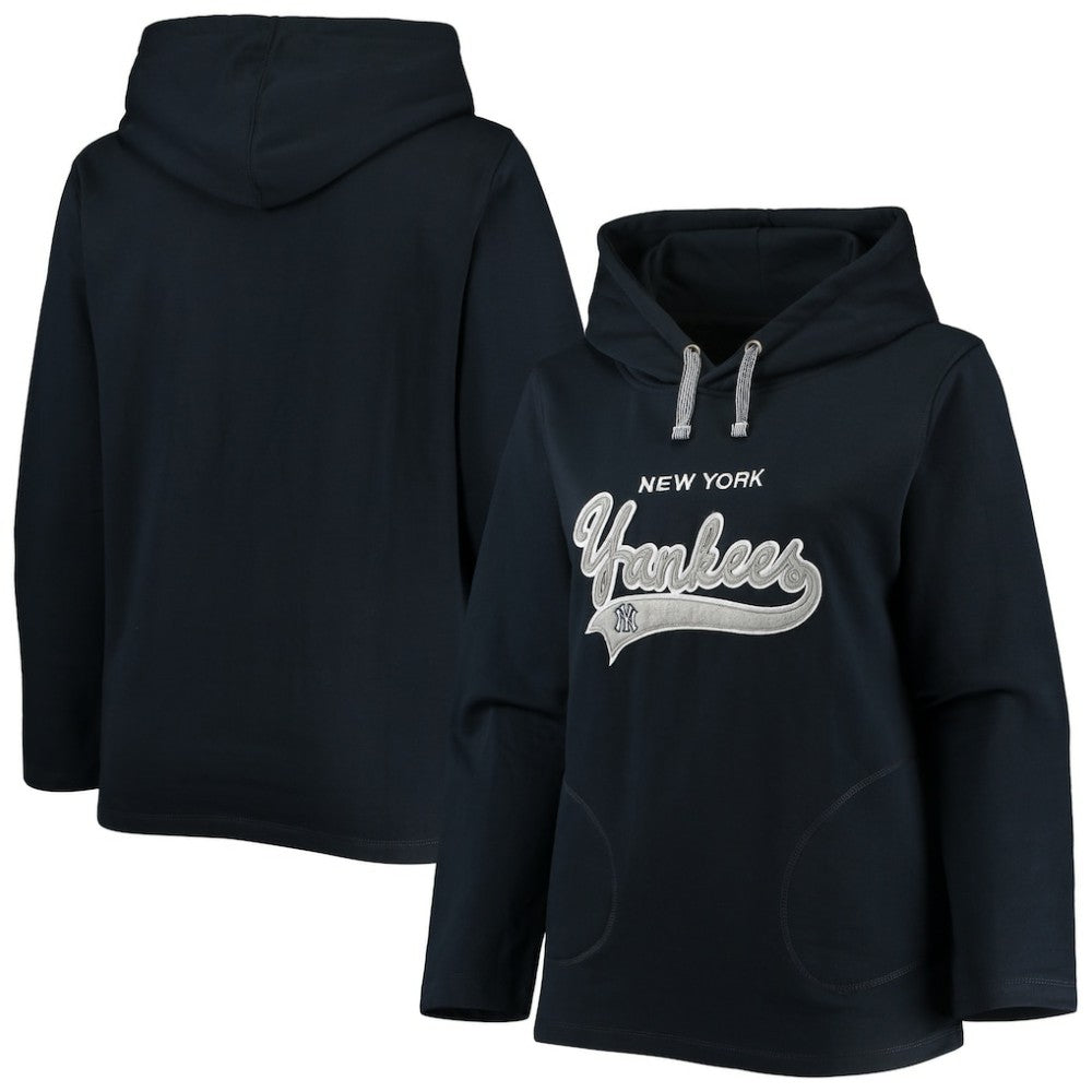 New York Yankees Soft as a Grape Women's Plus Size Side Split Pullover Hoodie | MLB Shop