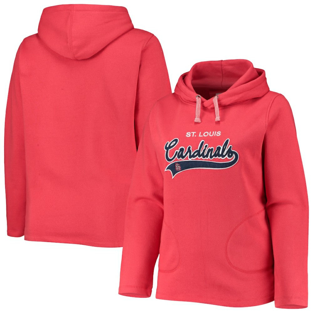 St. Louis Cardinals Soft as a Grape Women's Plus Size Side Split Pullover Hoodie | MLB Online