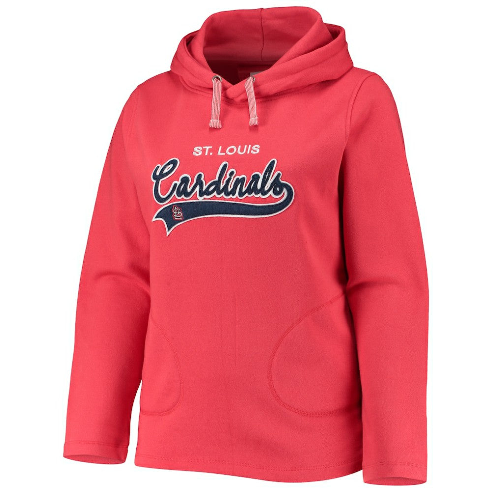 St. Louis Cardinals Soft as a Grape Women's Plus Size Side Split Pullover Hoodie | MLB Online