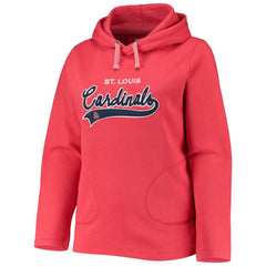 St. Louis Cardinals Soft as a Grape Women's Plus Size Side Split Pullover Hoodie | MLB Online