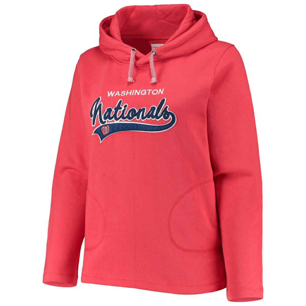 Washington Nationals Soft as a Grape Women's Plus Size Side Split Pullover Hoodie | MLB US