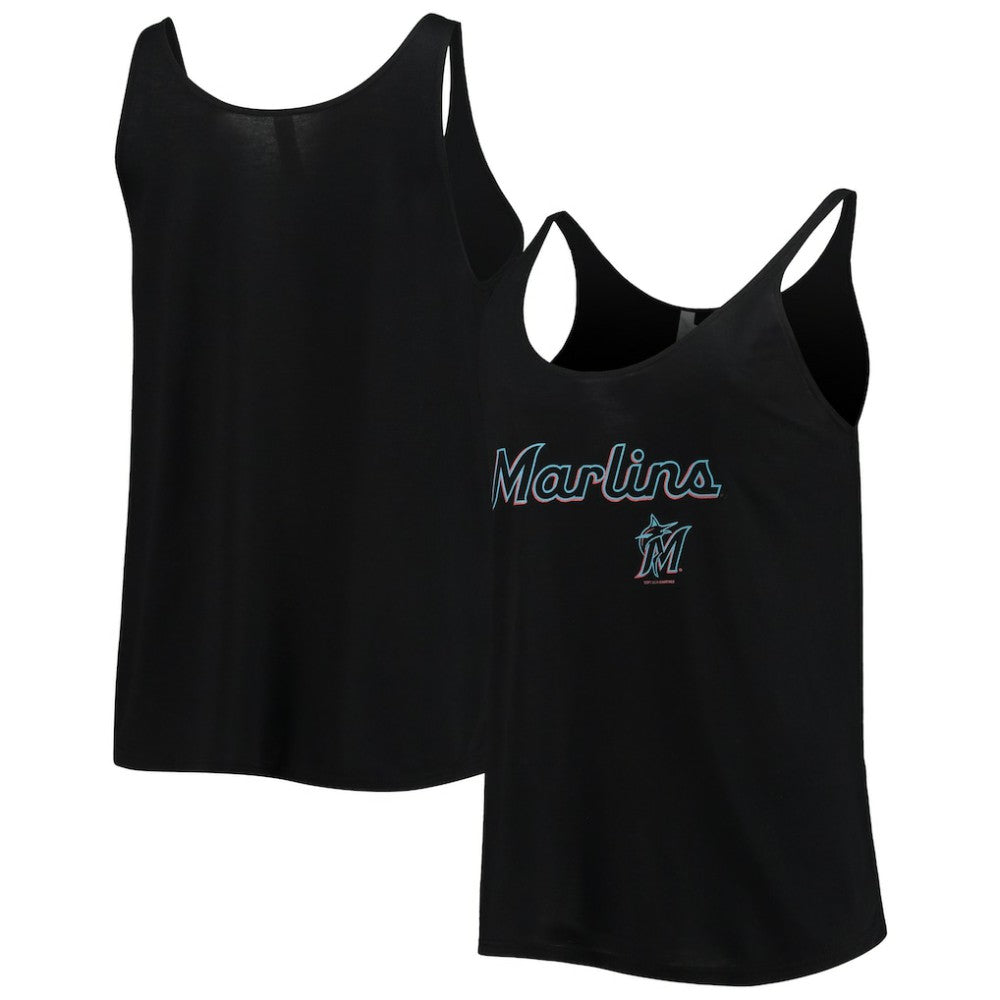 Miami Marlins Soft as a Grape Women's Slouchy Tank Top | MLB Sale