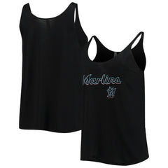 Miami Marlins Soft as a Grape Women's Slouchy Tank Top | MLB Sale
