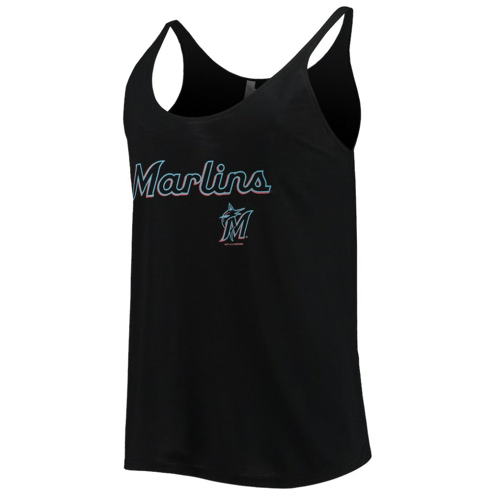 Miami Marlins Soft as a Grape Women's Slouchy Tank Top | MLB Sale