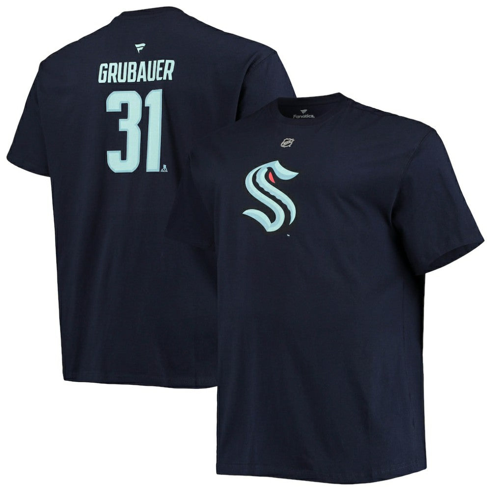 Philipp Grubauer Seattle Kraken Fanatics Big & Tall Name & Number T-Shirt Online