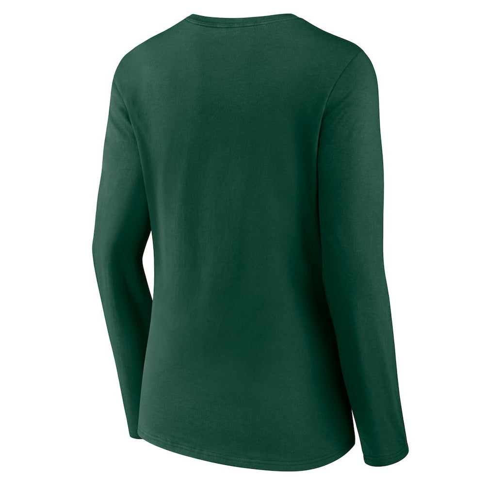 Green Bay Packers  Women's Primary Team Logo Long Sleeve V-Neck T-Shirt