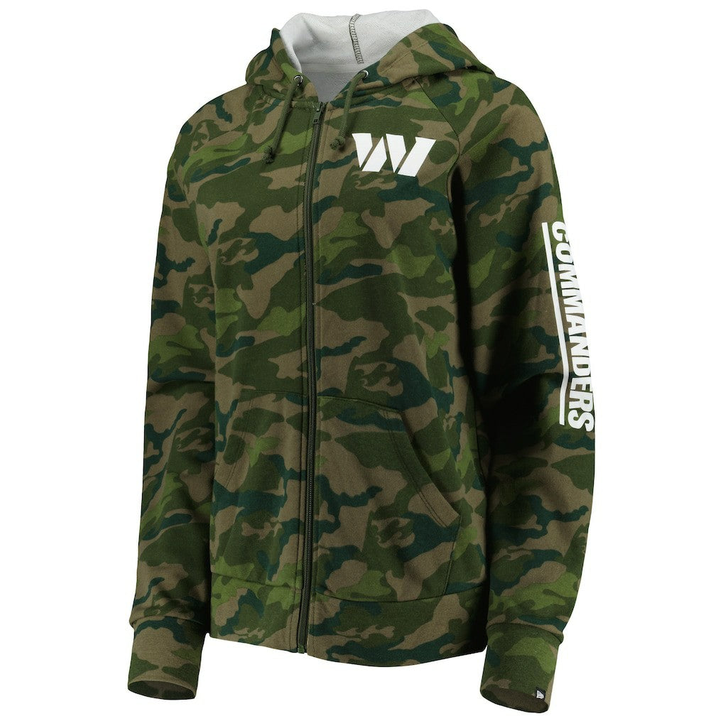 Washington Commanders New Era Women's Raglan Full-Zip Hoodie