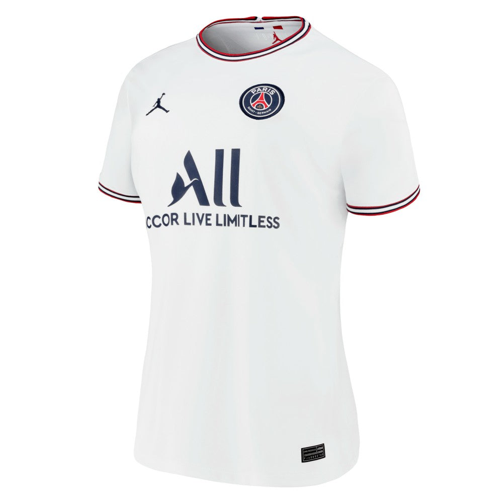 Neymar Jr. Paris Saint-Germain Jordan Brand Women's 2021/22 Fourth Replica Jersey White - Jordan
