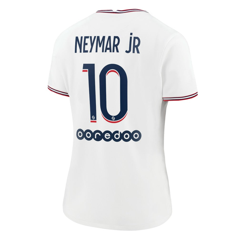 Neymar Jr. Paris Saint-Germain Jordan Brand Women's 2021/22 Fourth Replica Jersey White - Jordan