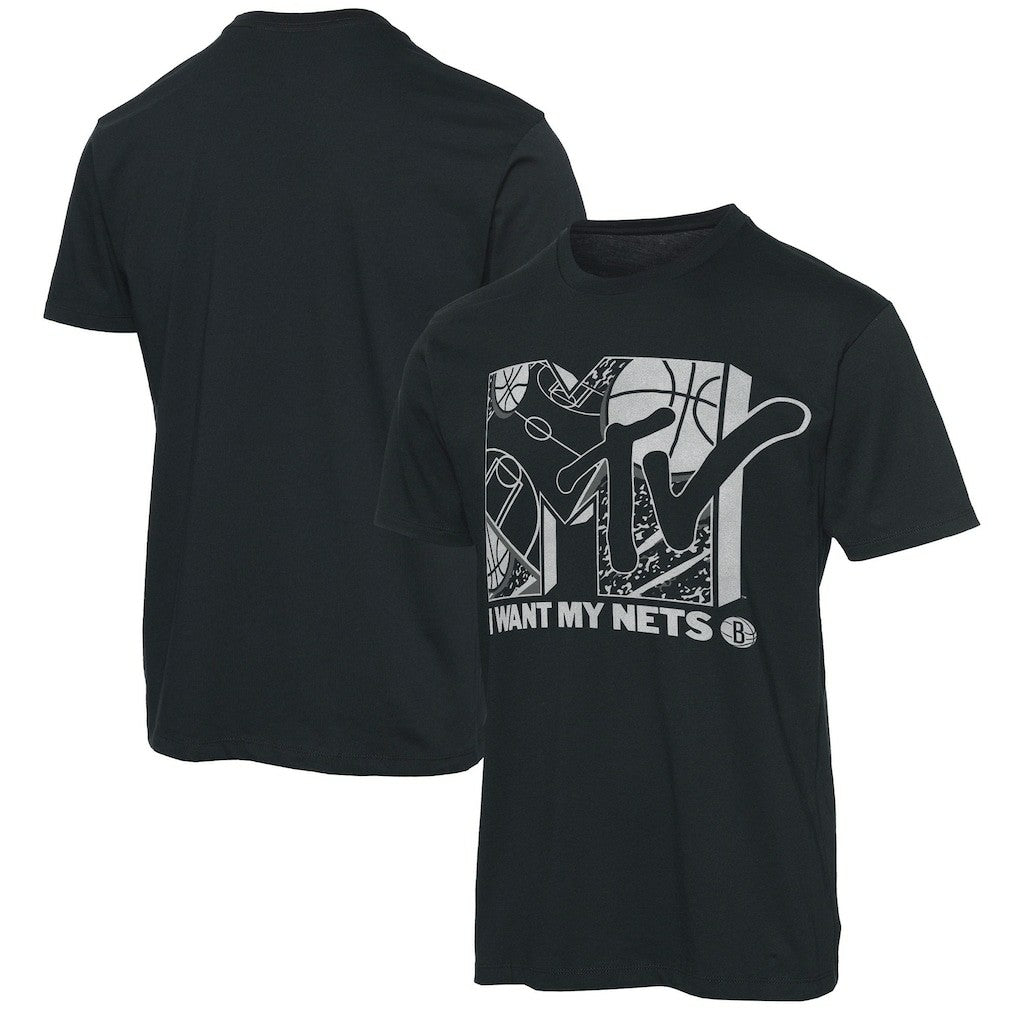Brooklyn Nets Junk Food NBA x MTV I Want My T-Shirt New