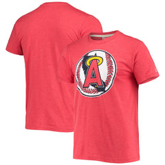 Los Angeles Angels Homage Hand-Drawn Logo Tri-Blend T-Shirt | MLB Discount