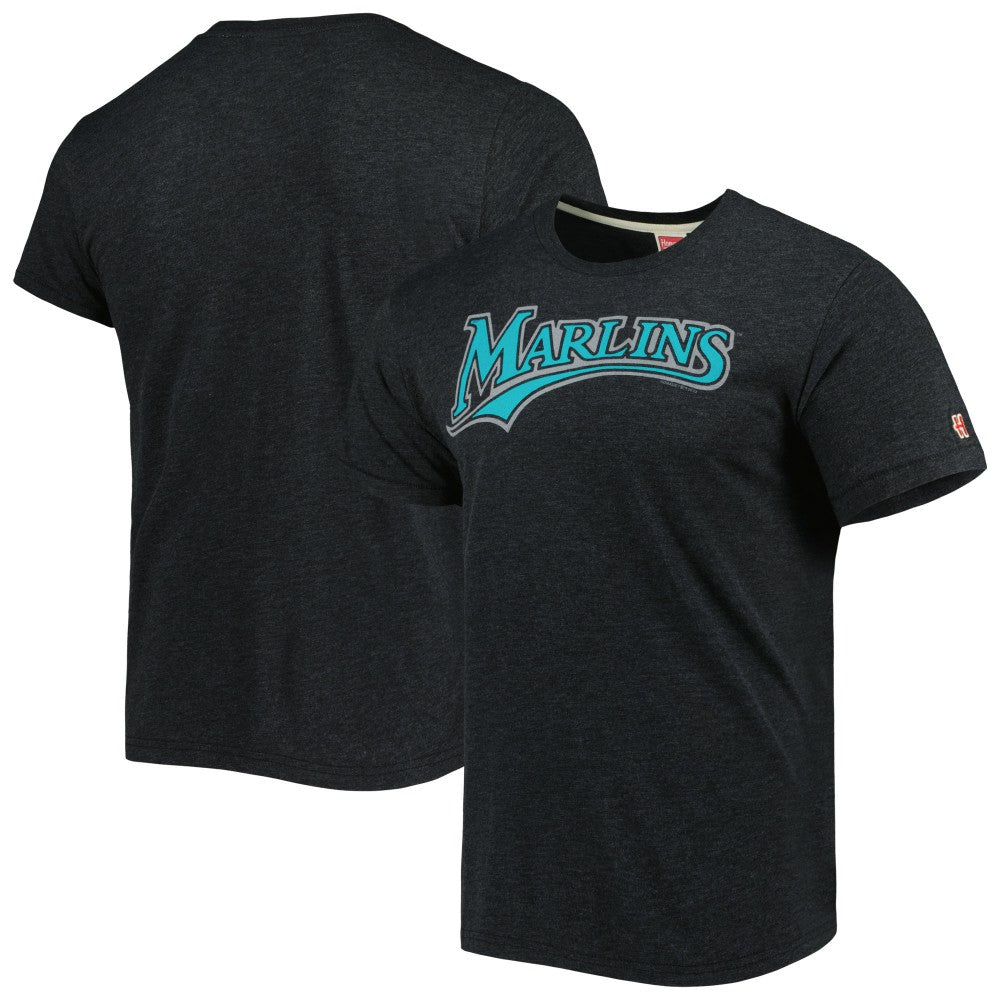 Miami Marlins Homage Hand-Drawn Logo Tri-Blend T-Shirt | MLB Shop