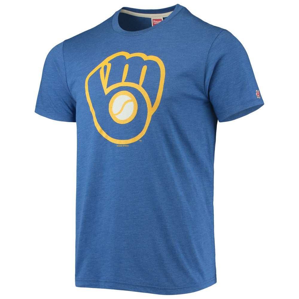 Milwaukee Brewers Homage Hand-Drawn Logo Tri-Blend T-Shirt | MLB New