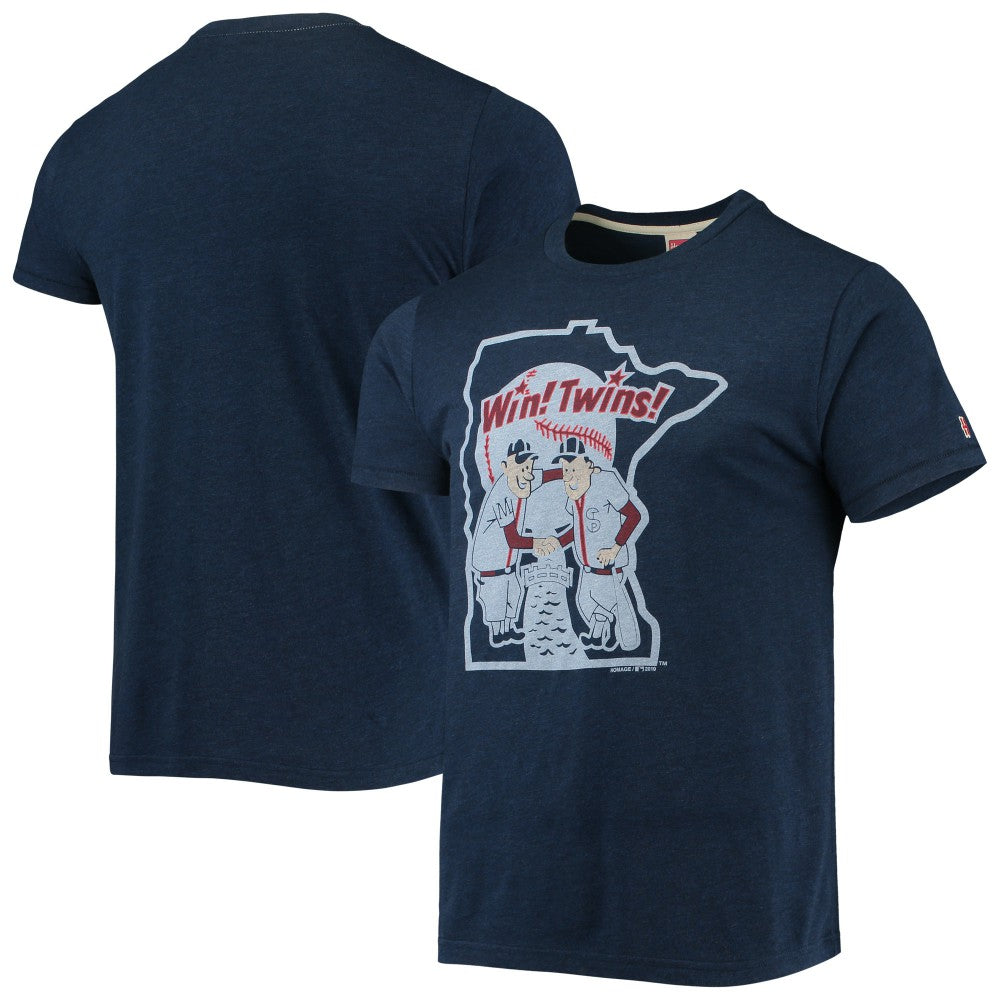 Minnesota Twins Homage Hand-Drawn Logo Tri-Blend T-Shirt | MLB Sale