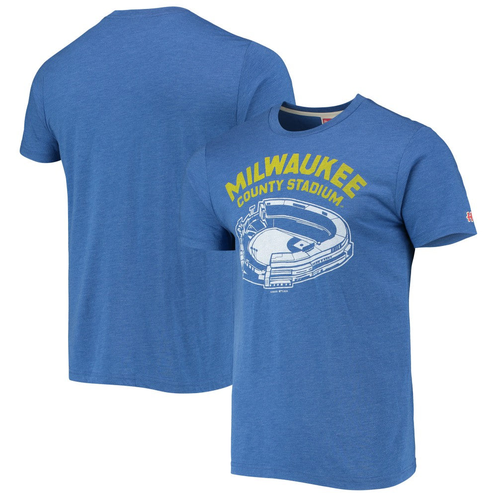 Milwaukee Brewers Homage Milwaukee County Stadium Tri-Blend T-Shirt | MLB Online