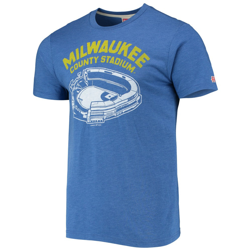 Milwaukee Brewers Homage Milwaukee County Stadium Tri-Blend T-Shirt | MLB Online