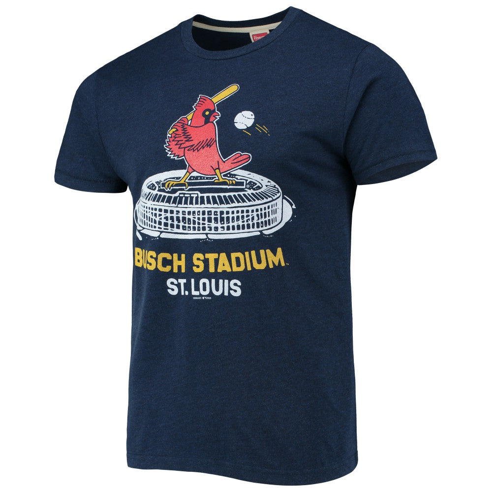 St. Louis Cardinals Homage Busch Stadium Tri-Blend T-Shirt | MLB New