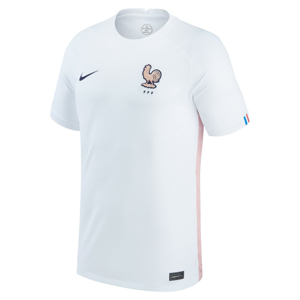 France Women's National Team Youth 2022/23 Away Replica Blank Jersey White - Nike