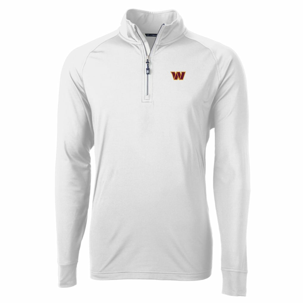 Washington Commanders  Cutter & Buck Adapt Eco Stretch Quarter-Zip Pullover Jacket