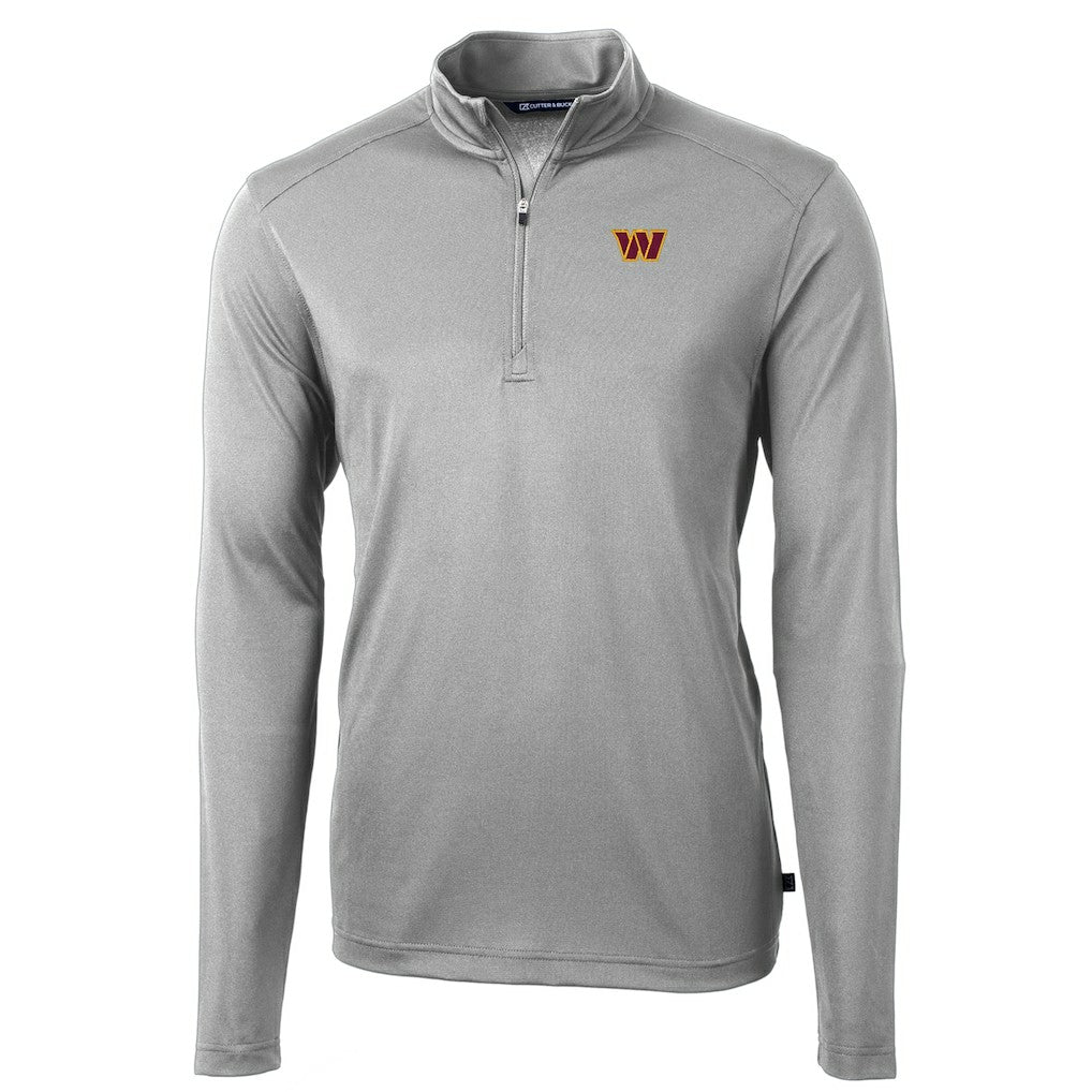 Washington Commanders  Cutter & Buck Virtue Eco Pique Half-Zip Pullover Jacket