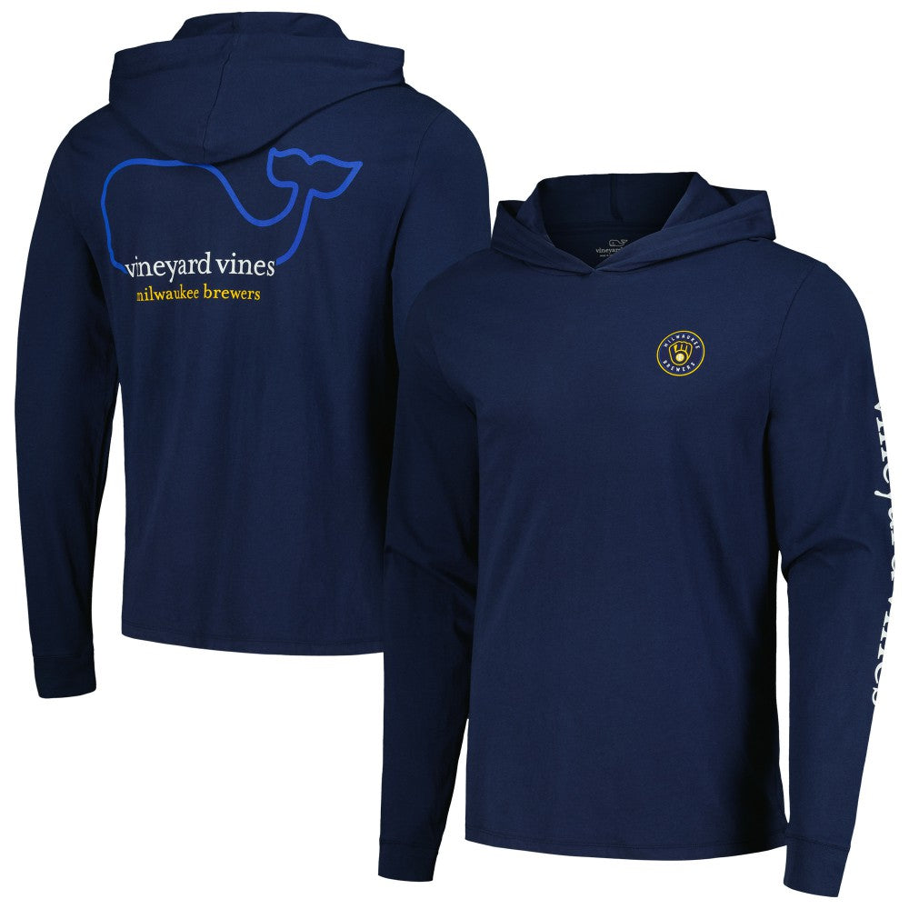 Milwaukee Brewers Vineyard Vines Long Sleeve Hoodie T-Shirt | MLB Outlet