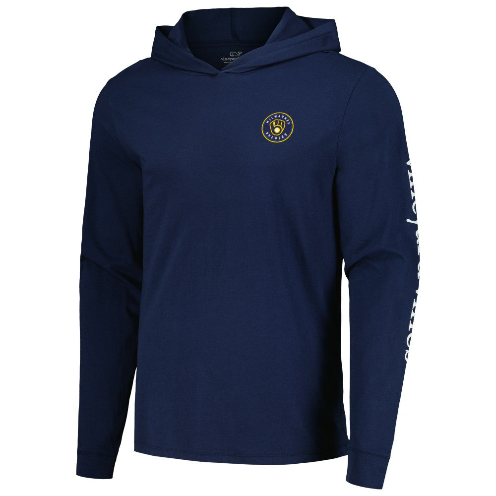 Milwaukee Brewers Vineyard Vines Long Sleeve Hoodie T-Shirt | MLB Outlet