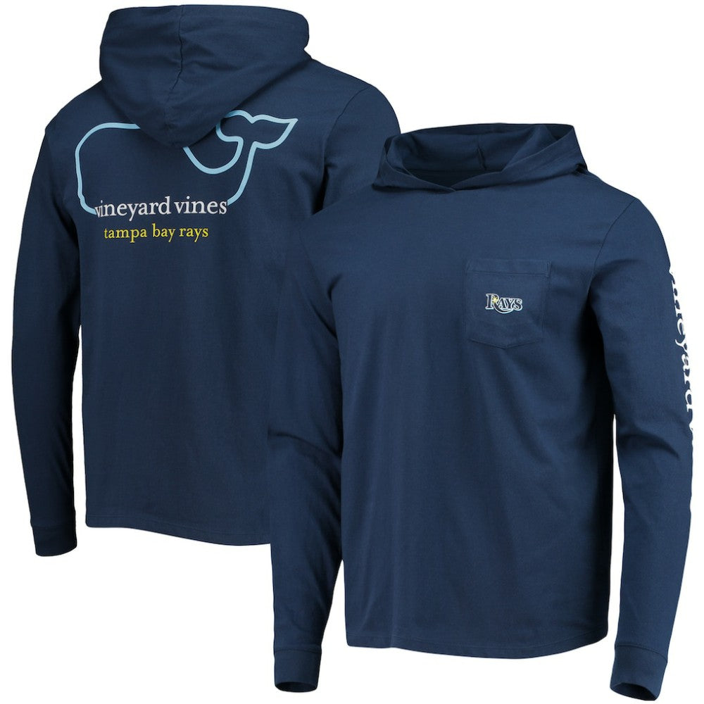 Tampa Bay Rays Vineyard Vines Long Sleeve Hoodie T-Shirt | MLB Discount