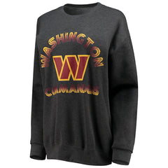 Washington Commanders  WEAR by Erin Andrews Women's Oversized Fleece Pullover Sweatshirt