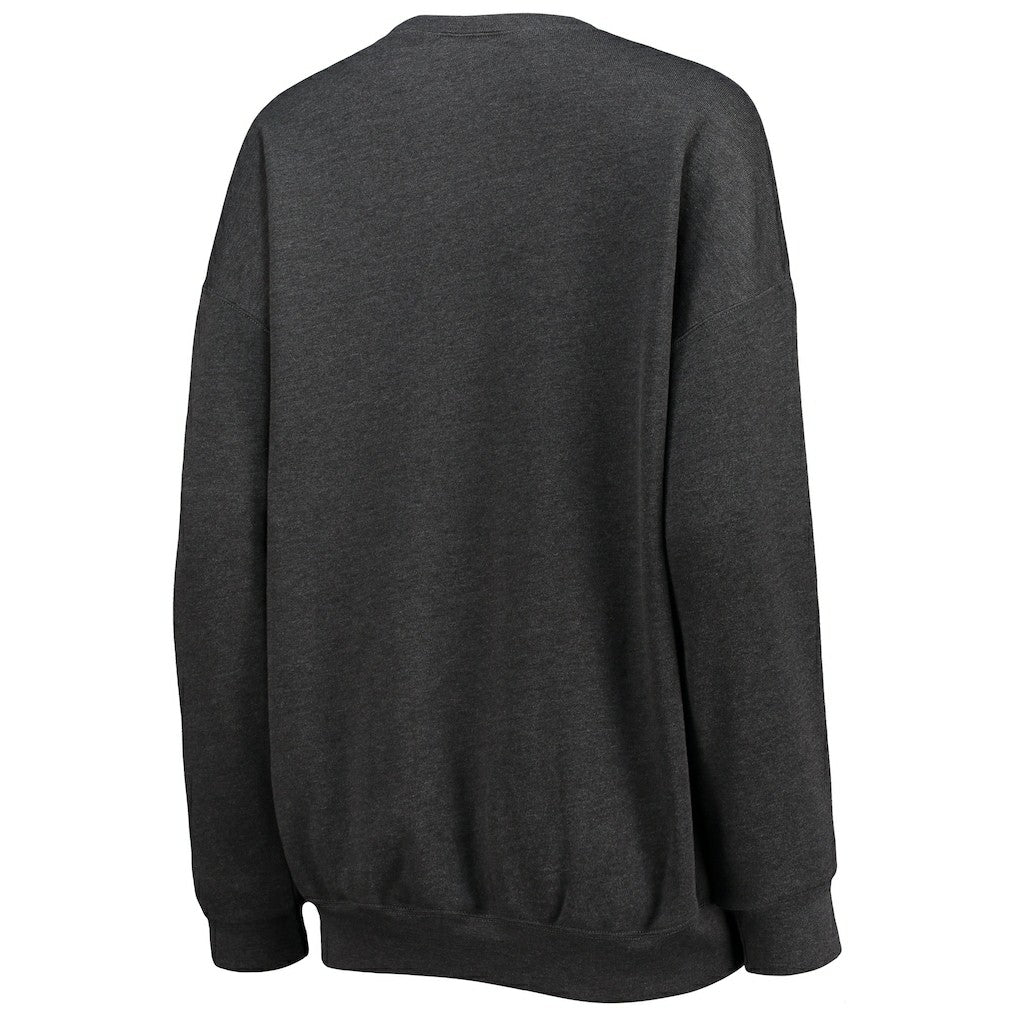 Washington Commanders  WEAR by Erin Andrews Women's Oversized Fleece Pullover Sweatshirt