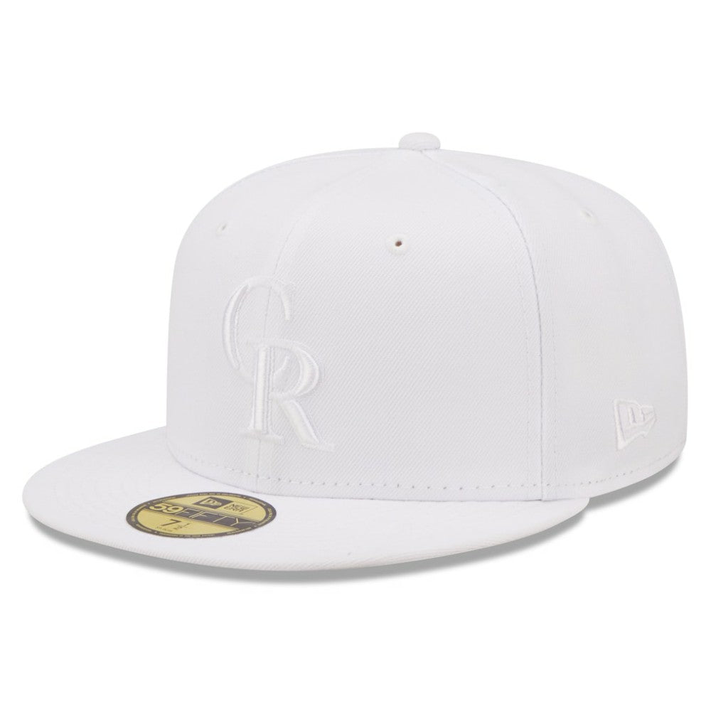 Colorado Rockies New Era White on White 59FIFTY Fitted Hat | MLB On Sale