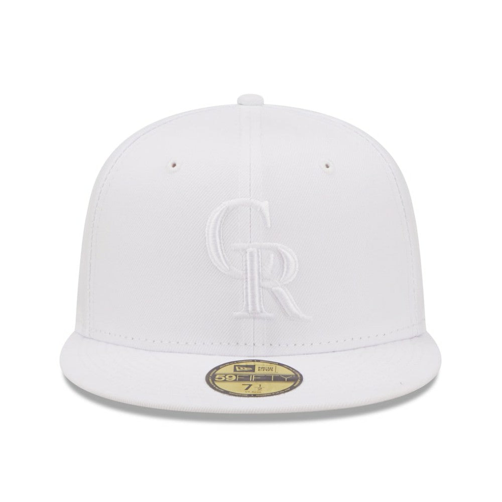 Colorado Rockies New Era White on White 59FIFTY Fitted Hat | MLB On Sale