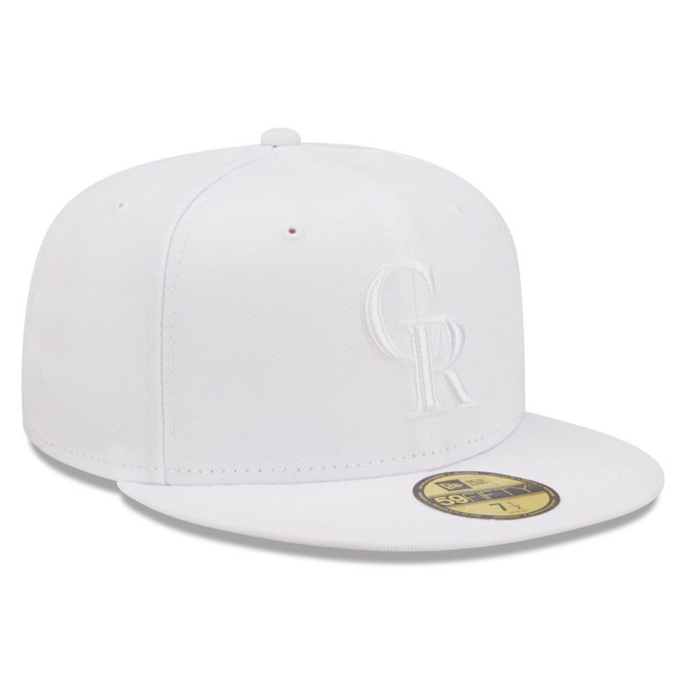 Colorado Rockies New Era White on White 59FIFTY Fitted Hat | MLB On Sale