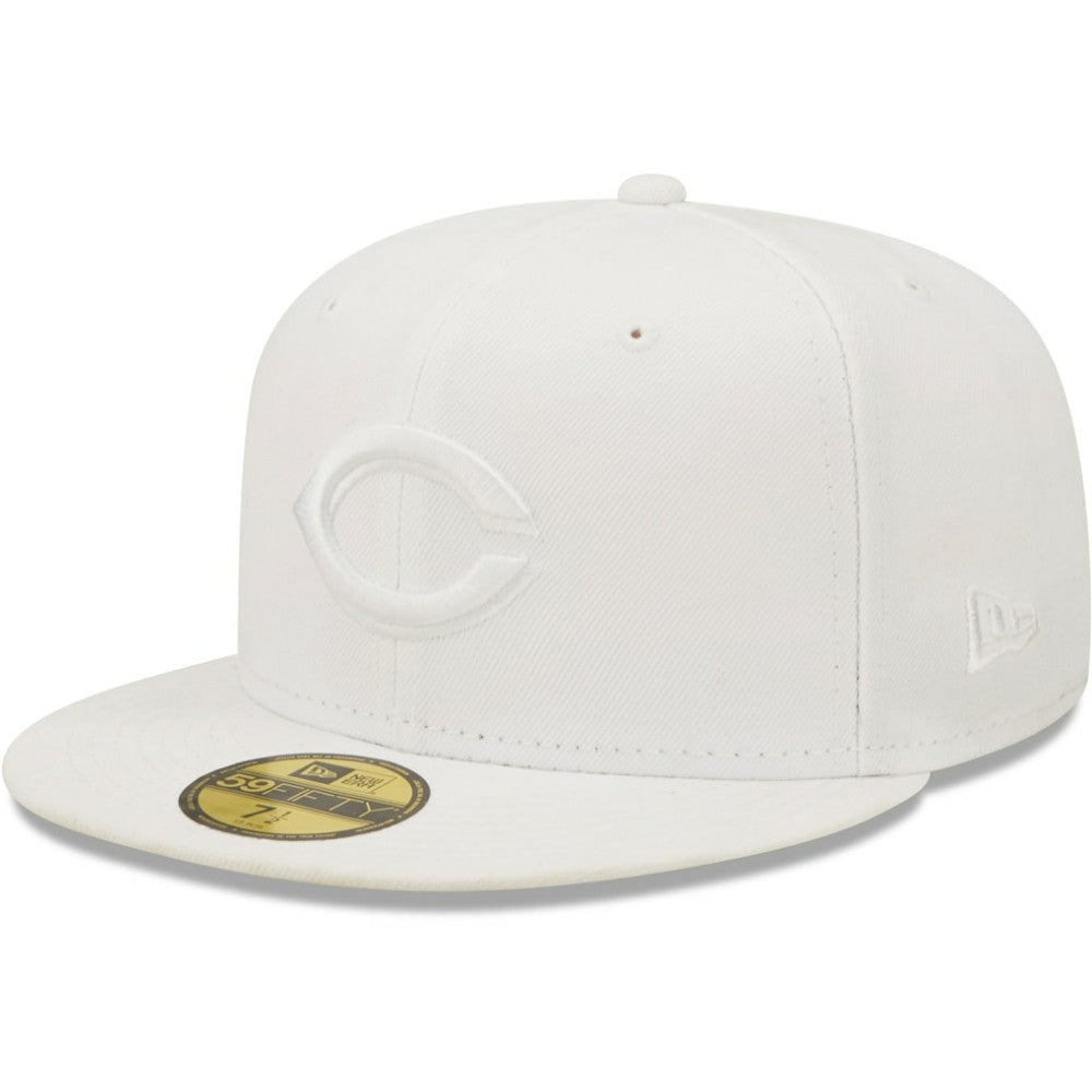Cincinnati Reds New Era White on White 59FIFTY Fitted Hat | MLB Online