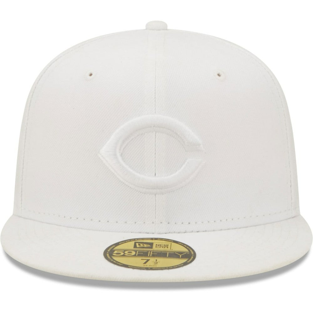 Cincinnati Reds New Era White on White 59FIFTY Fitted Hat | MLB Online