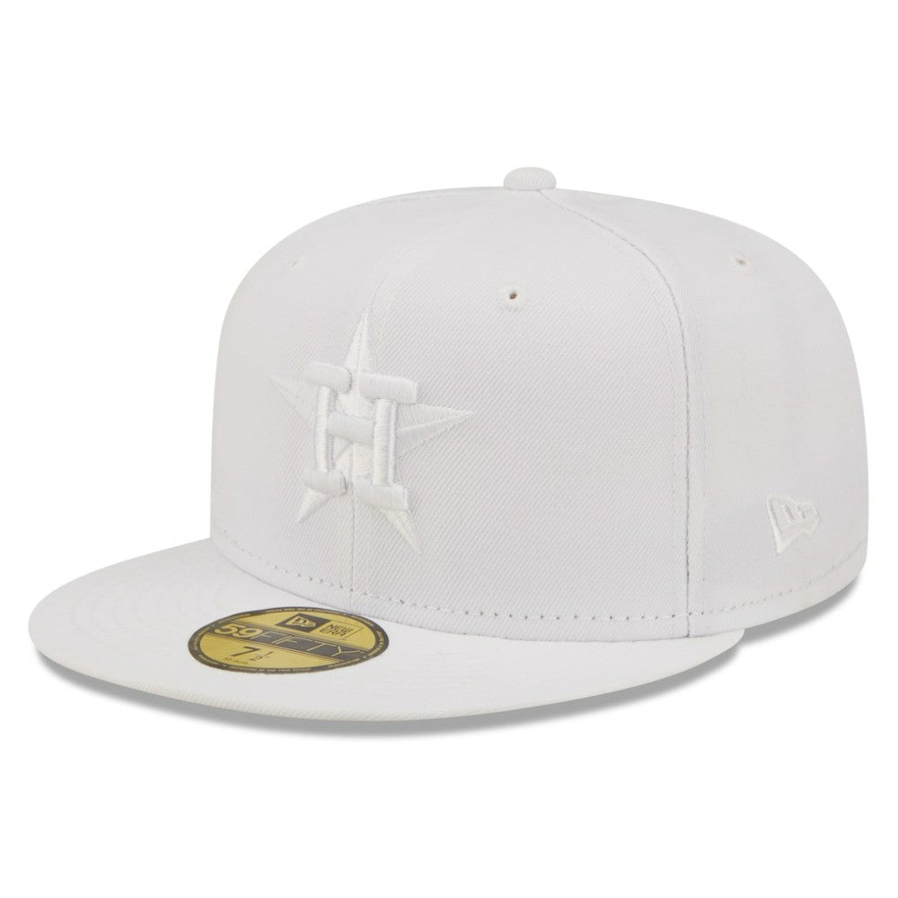 Houston Astros New Era White on White 59FIFTY Fitted Hat | MLB Discount