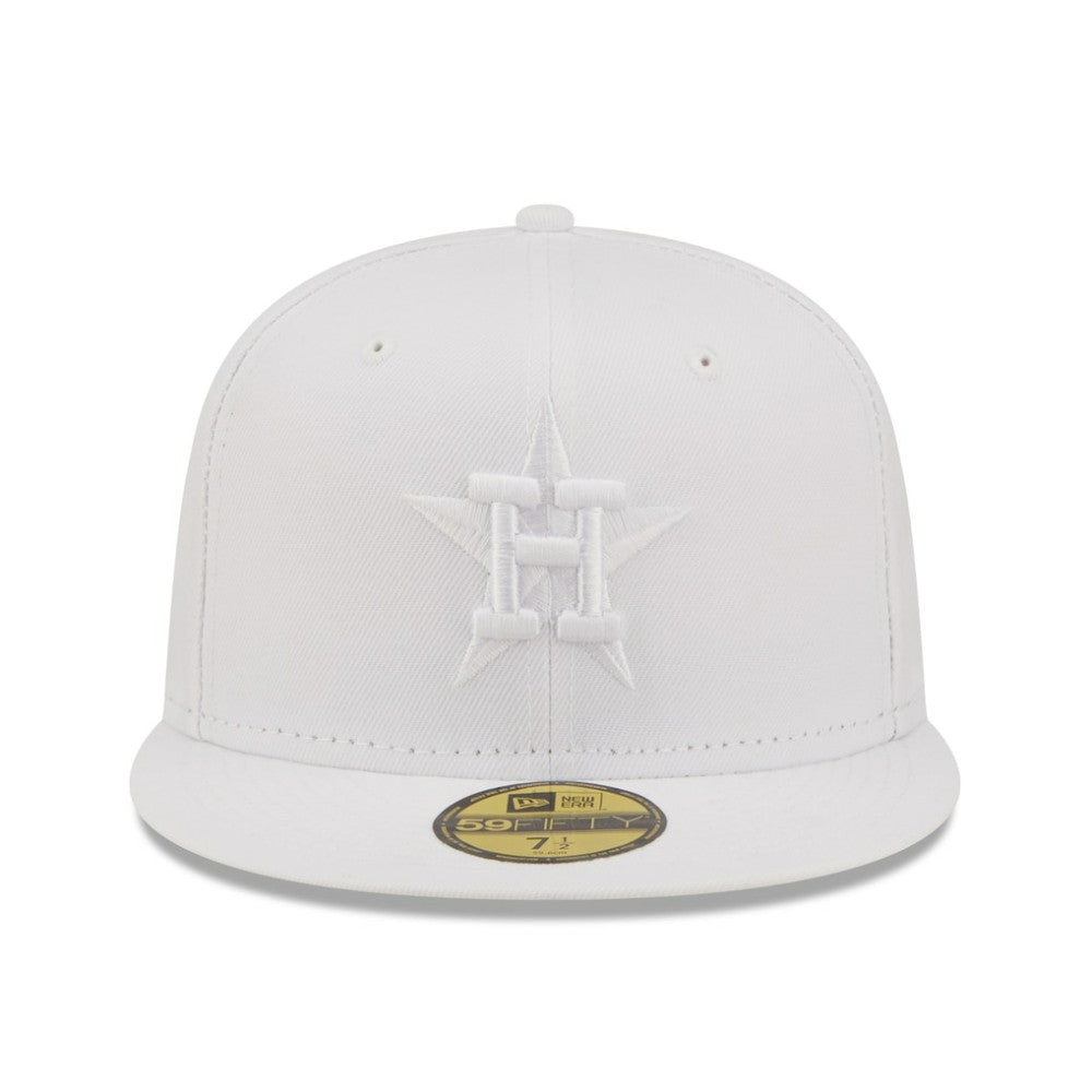 Houston Astros New Era White on White 59FIFTY Fitted Hat | MLB Discount