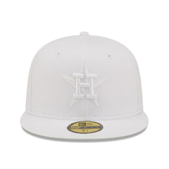 Houston Astros New Era White on White 59FIFTY Fitted Hat | MLB Discount