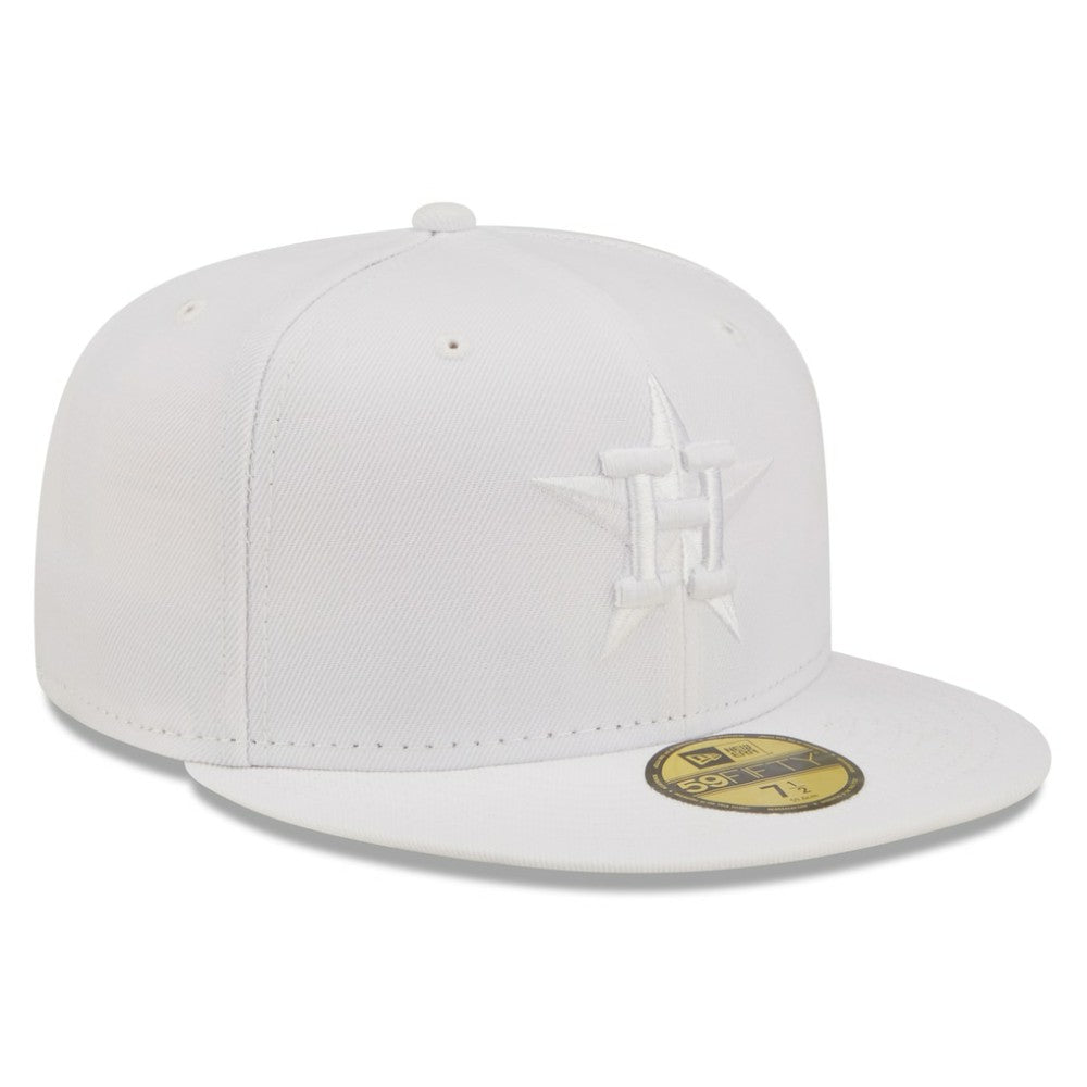 Houston Astros New Era White on White 59FIFTY Fitted Hat | MLB Discount