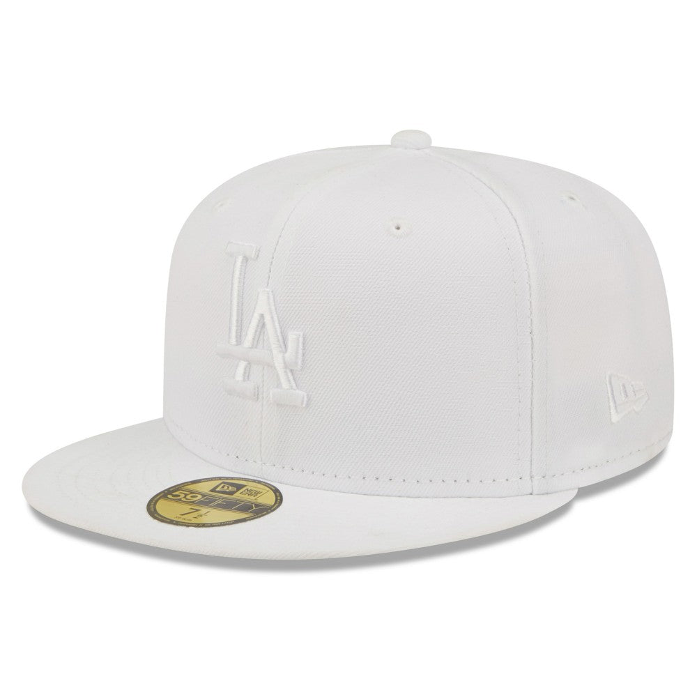 Los Angeles Dodgers New Era White on White 59FIFTY Fitted Hat | MLB On Sale